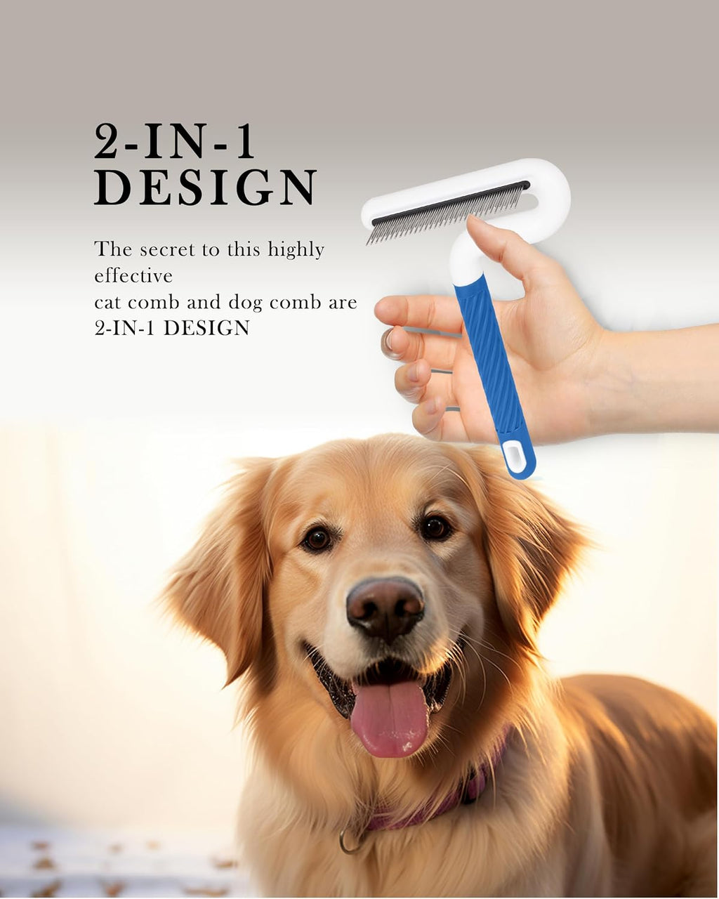Professional pet grooming tool TG2042 blue design features