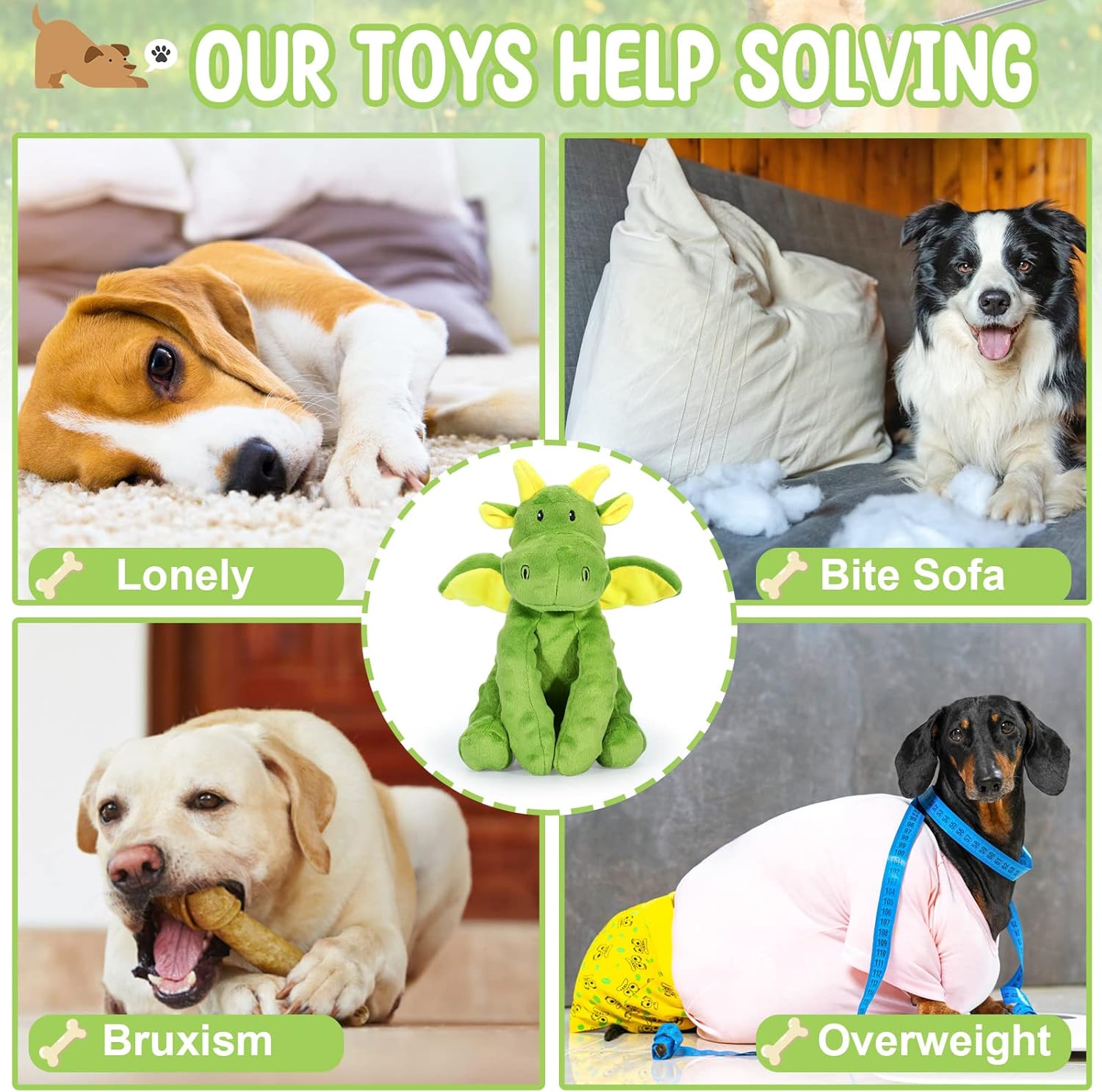Letsmeet teeth cleaning soft cotton dog toy for medium breeds