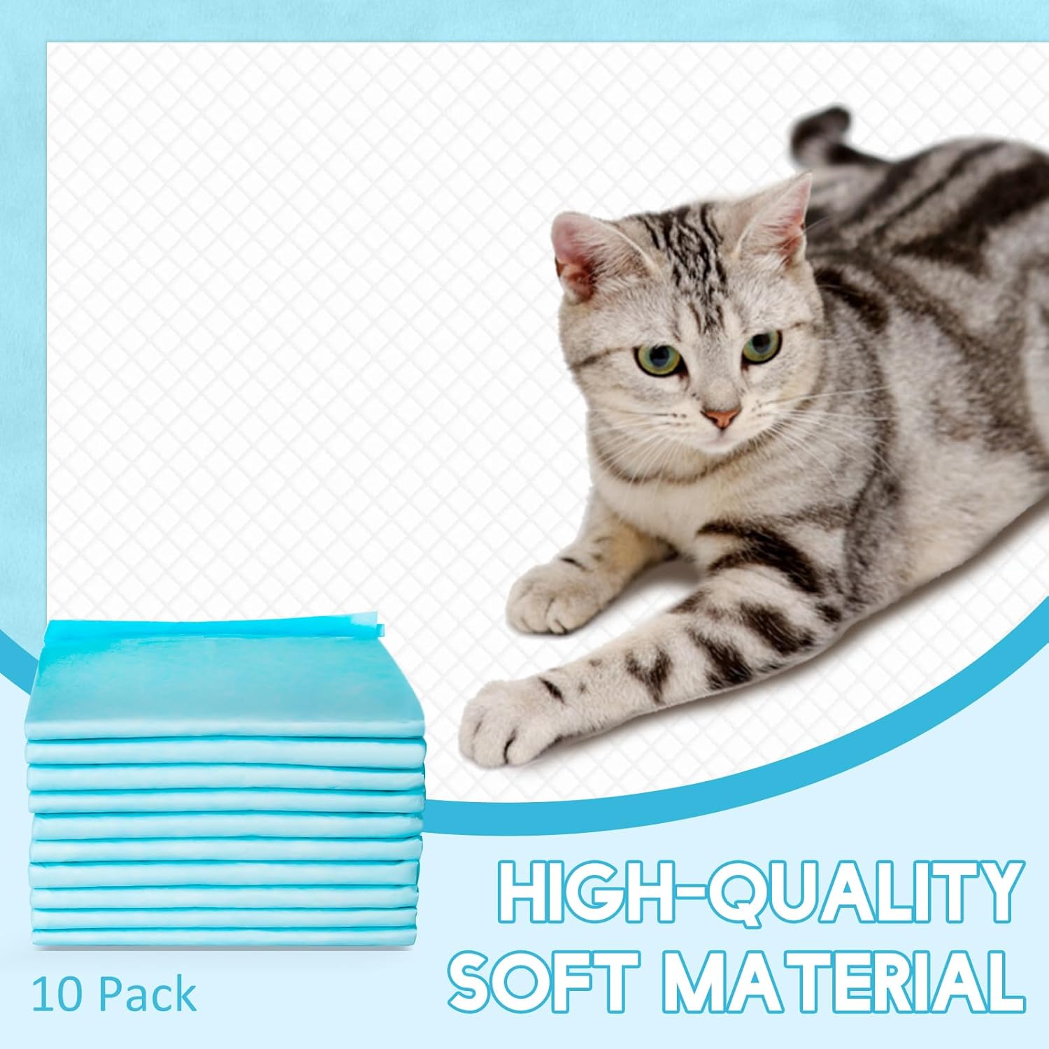Pack of ten Zuqqony high capacity replacement pads for multi cat homes