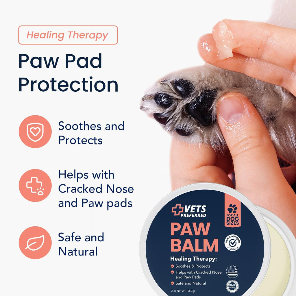 Vets Preferred dog paw balm 2 ounce jar