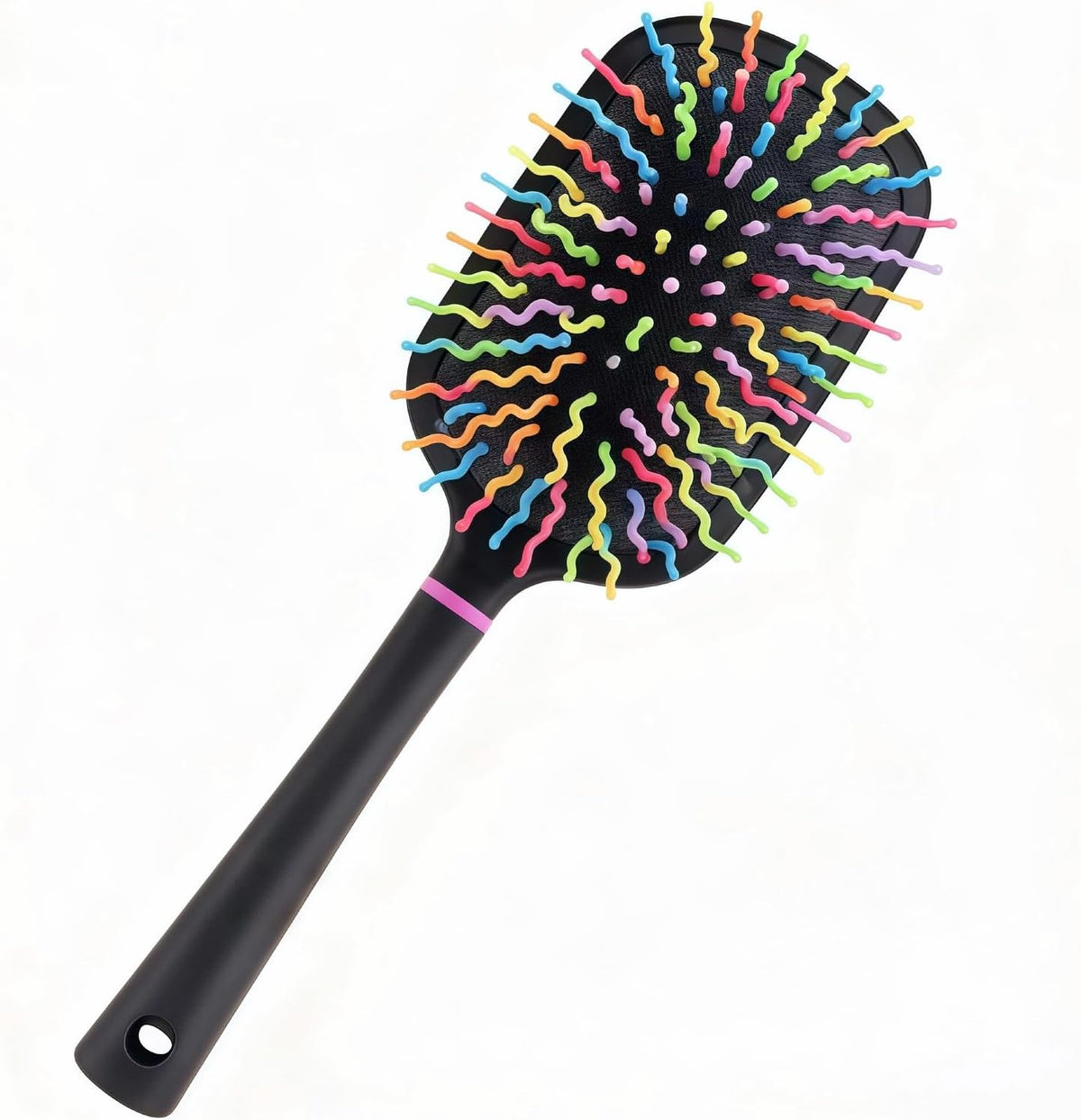Hiiooweiyi Tough Rainbow Bristle Mane and Tail Brush front view