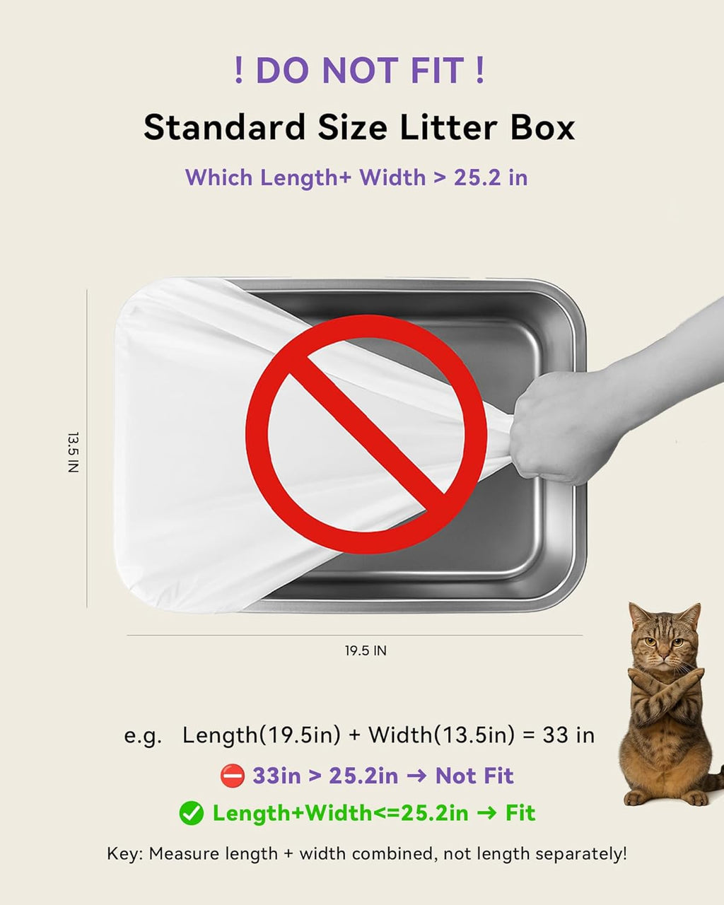 KropBom automatic cat litter box liners bulk pack containing one hundred twenty counts
