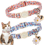 Unique style paws 2 Pack Valentine Kitten Collar Breakaway with Bell&Pendant, Adjustable Safety Colorful Love Heart Pink Bow Cat Cotton Collar for Girl Boy Cat and Small Pet - Image 11