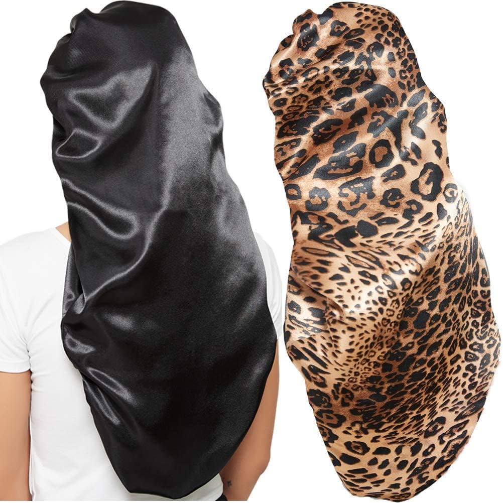 Wbfwbb 2 piece satin hair bonnet set front view