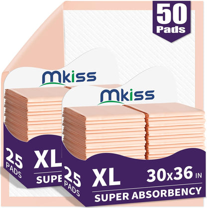 Mkiss disposable bed pads 50 count front packaging