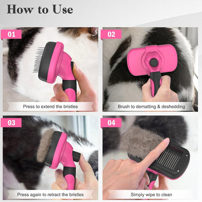Swihauk hair removal pet supply accessory showing collected fur sliding off easily