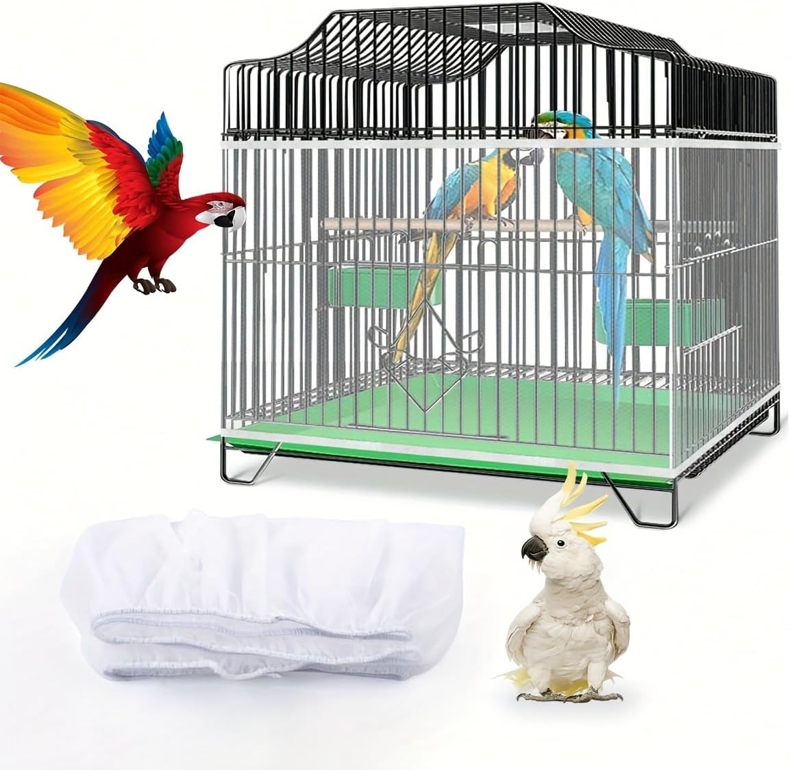 Elastic band detail on MAXQUU bird cage net guard