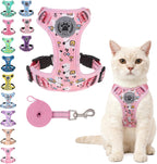 BEAUTYZOO Cat Harness and Leash Set for Walking Escape Proof, Neck Release Adjustable Harness for Kitten Puppy Small Medium Large Cats, Soft Cute Easy Control Small Cat Harness for Cats Boy and Girls - Image 9