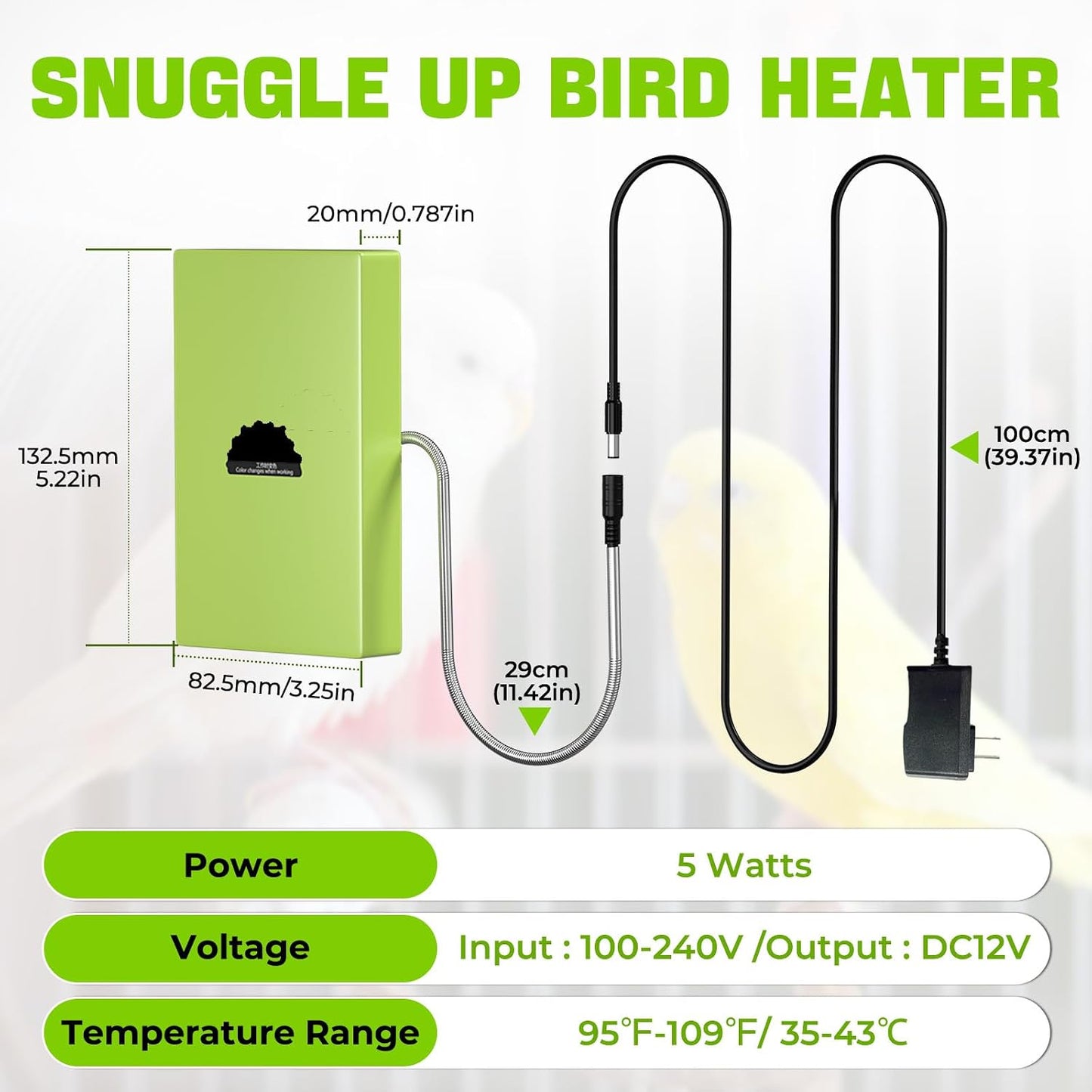 BrightArk twelve volt low voltage bird heater kit with mounting nuts included.