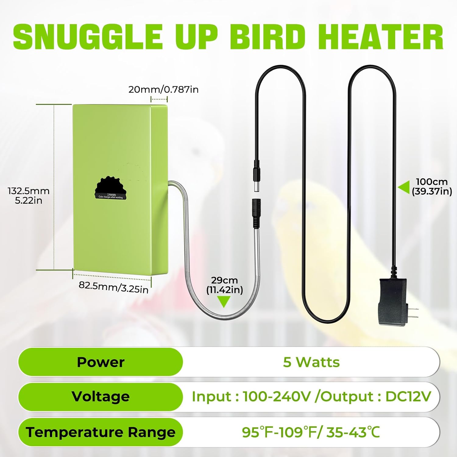 BrightArk twelve volt low voltage bird heater kit with mounting nuts included.