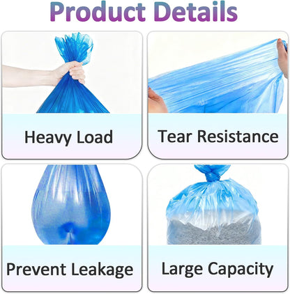Heavy duty generic waste disposal bags for cat litter cartridge replacement.
