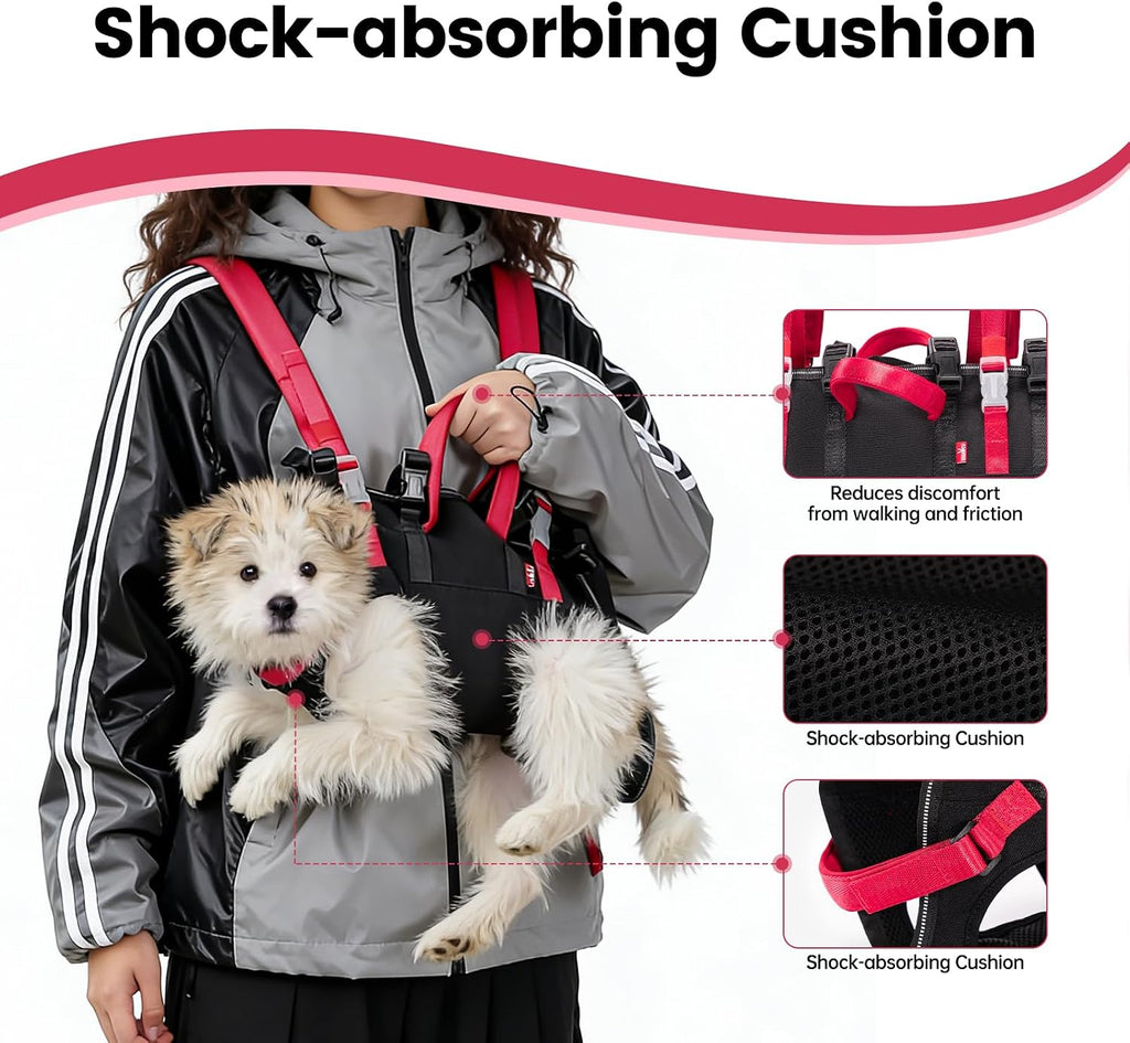 Wakytu lift harness demonstrating full body support for small dogs