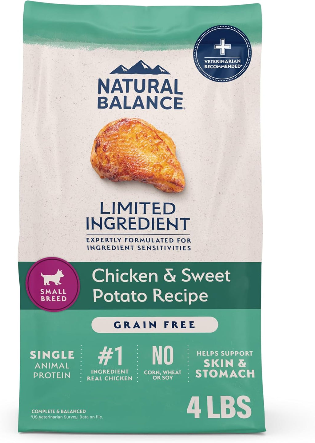 Natural Balance Limited Ingredient Adult Dry Dog Food - Balanced Nutrition for Small Breeds - Grain-Free, Soy-Free Recipe - Limited Ingredient Formula - 4 lb - Reserve Sweet Potato & Bison Recipe - Image 15