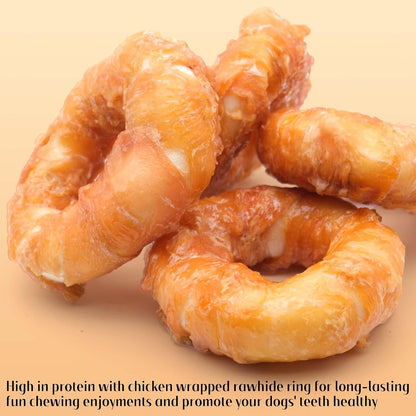 Asmpet donut dog treat texture and ingredients detail