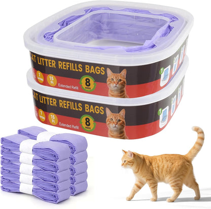 Egdusns cat litter refill bags 10 pack front view for odor control