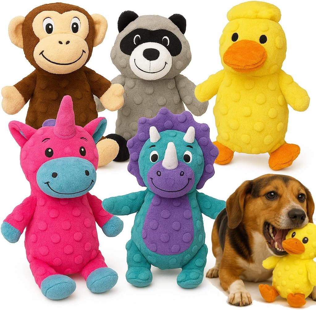 Jalousie Multipack Dog Squeaky Toys Strong Almost Indestructible, with Added Liner for Longer Play Dog Chew Toys (5 Pack Tough) - Image 11