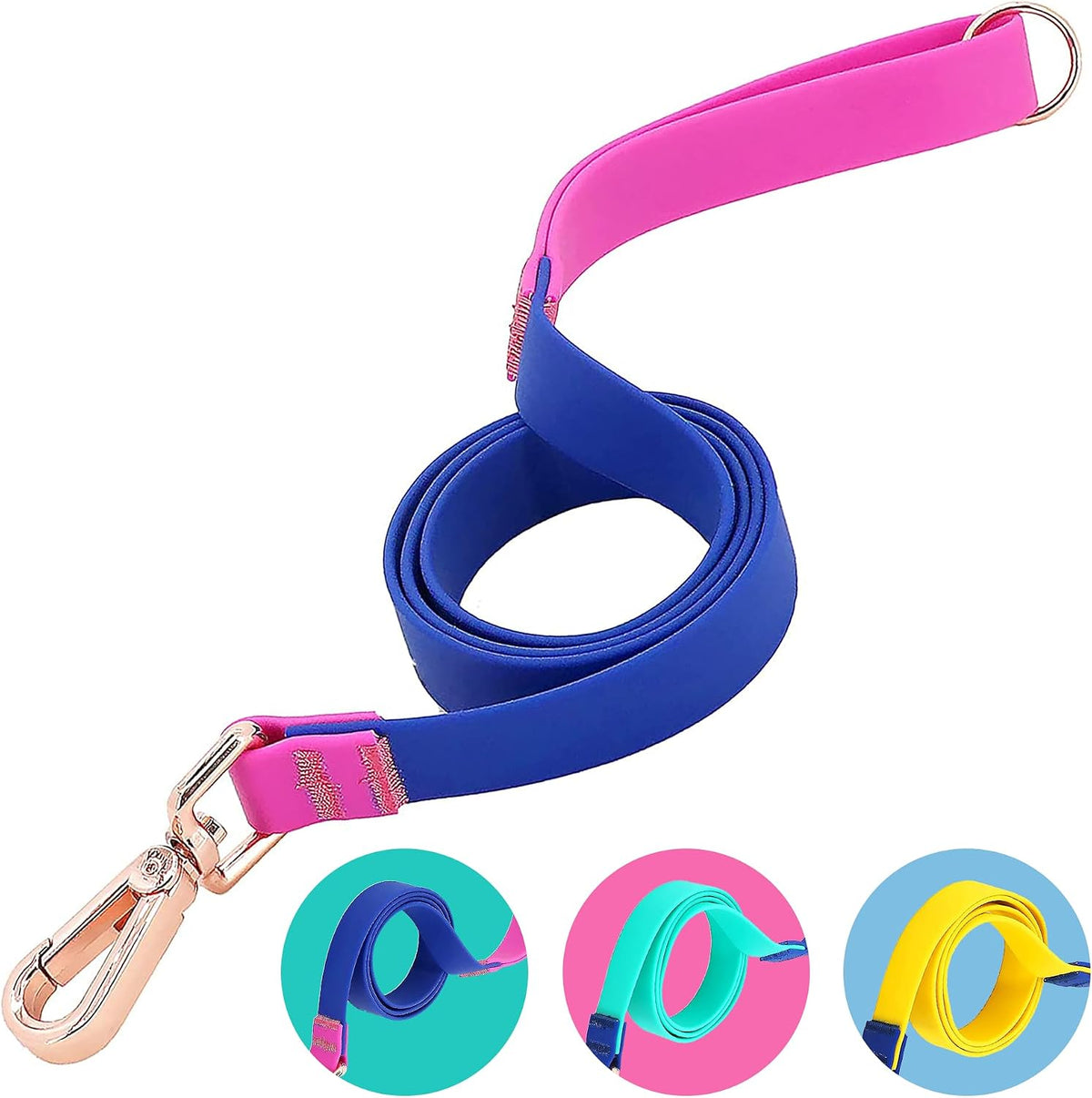 Jelly Martingale Collar for Dogs with Chain - 2-Way Control, Waterproof No Pull Dog Collar, Quick Release Buckle, One-Time Adjustment, Easy-Clean, Escape Free, Odor-Resistant, Blue & Rose, L - Image 12