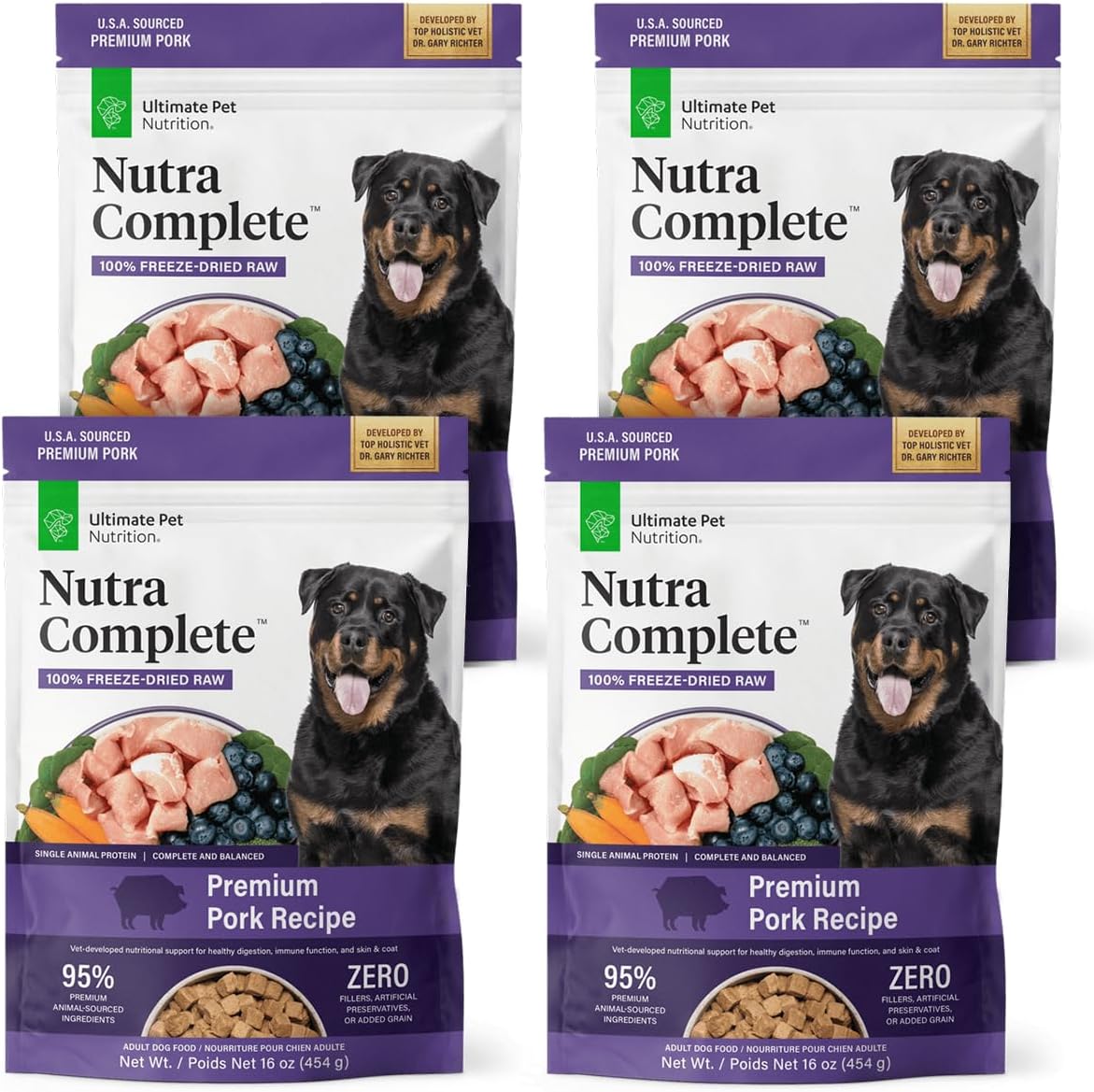 ULTIMATE PET NUTRITION Nutra Complete, 100% Freeze Dried Raw Veterinarian Formulated Dog Food with Antioxidants Prebiotics and Amino Acids (1 Pound, Beef) - Image 14