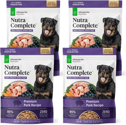 ULTIMATE PET NUTRITION Nutra Complete, 100% Freeze Dried Raw Veterinarian Formulated Dog Food with Antioxidants Prebiotics and Amino Acids (1 Pound, Beef) - Image 14