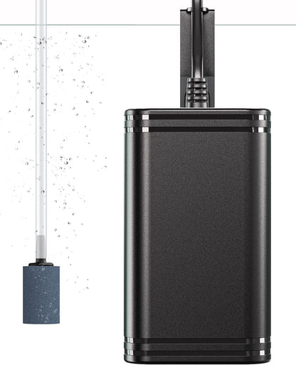 Pawfly 50 GPH Aquarium Air Pump for 10-60 Gallon Fish Tanks Dual Outlet Adjustable Ultra Quiet Aerator Pump with Airline Tubing, Air Stones Connectors, Check Valves and Nano Bio Sponge Filter - Image 9