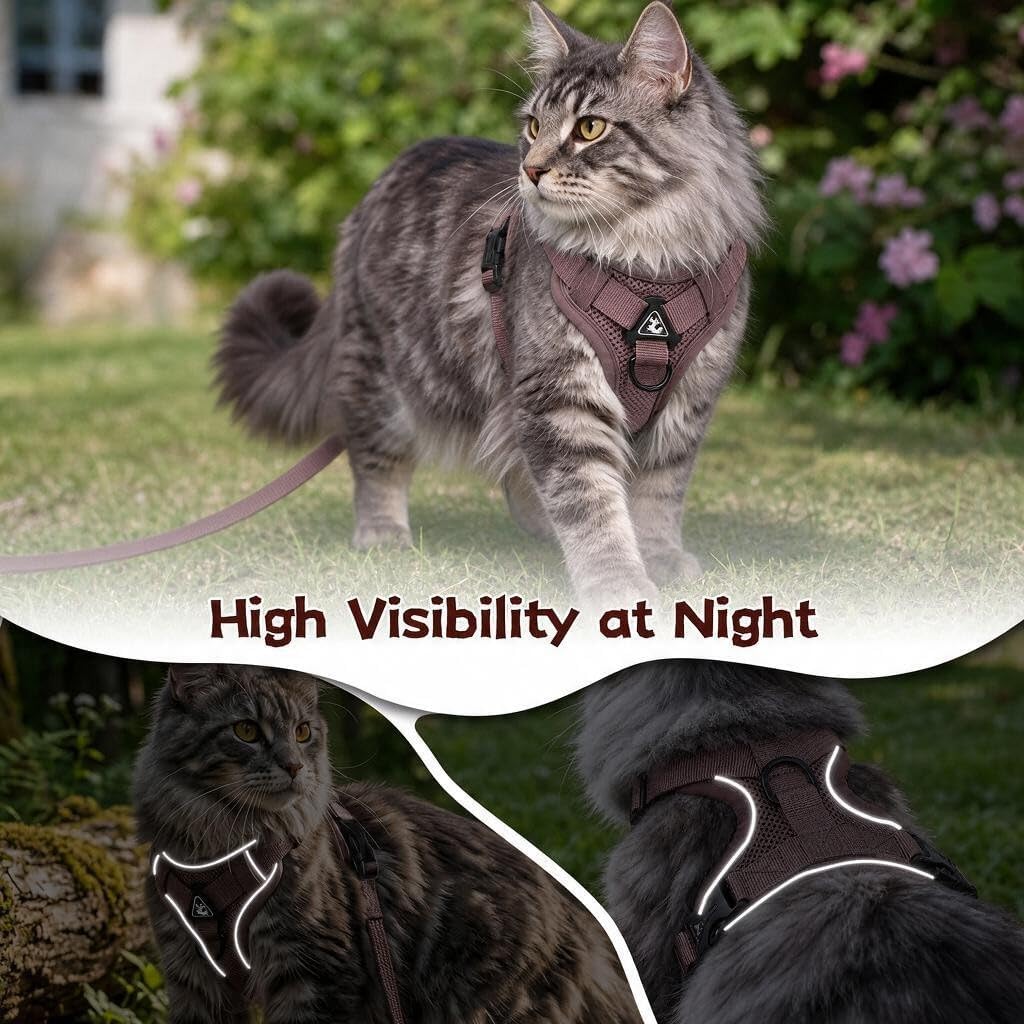 Large Cat Harness & Leash Set, Escape-Proof Soft Vest for Outdoor Walking - Image 6