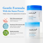 Medicube zero pore pad mild open jar showing textured toner pads