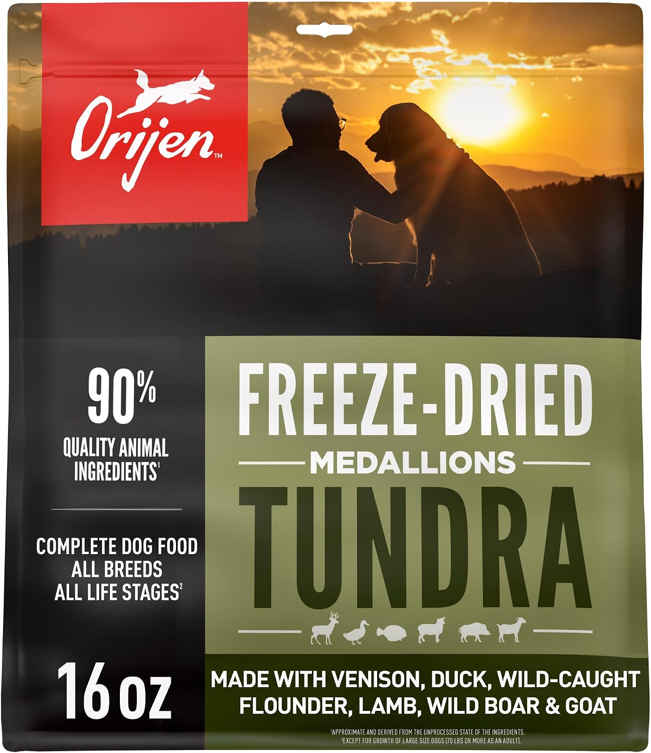 ORIJEN Epic Bites Freeze-Dried Dry Dog Food Tundra Recipe 6oz Bag - Image 13