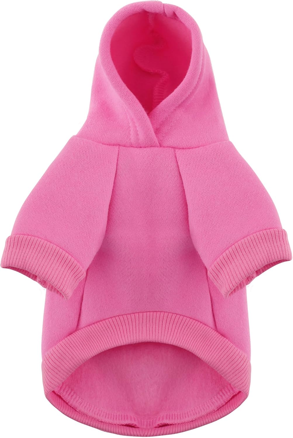 Paiaite small pet winter sweatshirt back view displaying the integrated leash hole