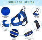 Lukovee small dog harness reflective vest detail