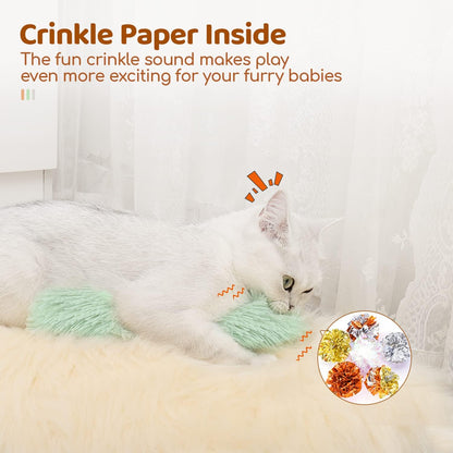 Close up of soft plush texture on Potaroma cat toys