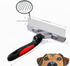 Rust-resistant steel undercoat rake showing the durable construction for large dog coats.