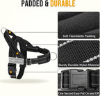 Close up view of the soft velvet padding on the underside of the SlowTon tactical dog harness vest.