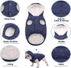 Close up of leash hole feature on Sawmong pet winter vest