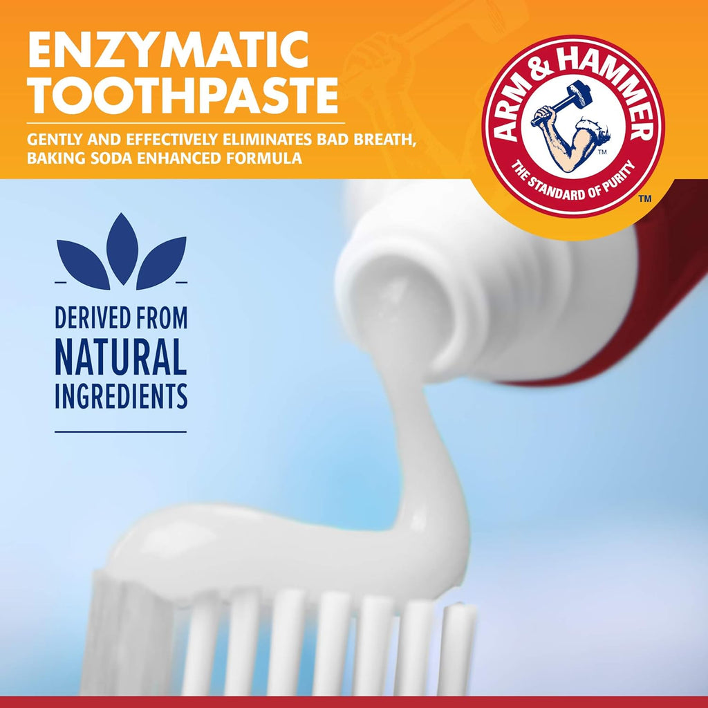 Arm and Hammer enzymatic toothpaste 2.5 Ounce size packaging