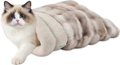 4 in 1 Self Warming Burrow Cat Bed, Pet Hideway Sleeping Cuddle Cave (Sage Green) - Image 11