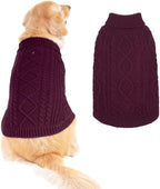 BINGPET Thermal Knitted Dog Sweater for Small Medium Large Dogs,Winter Dog Cat Coat Warm Sweartershirts Outfits,Classic Cable Knit Turtleneck Pullover Dog Jumper Coat Warm Sweartershirts - Image 14