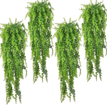 PINVNBY Reptile Plants Hanging Fake Vines Boston Climbing Terrarium Plant with Suction Cup for Bearded Dragons Lizards Crested Gecko Snake Hermit Crab and Tank Habitat Decorations (2 Pack) - Image 12
