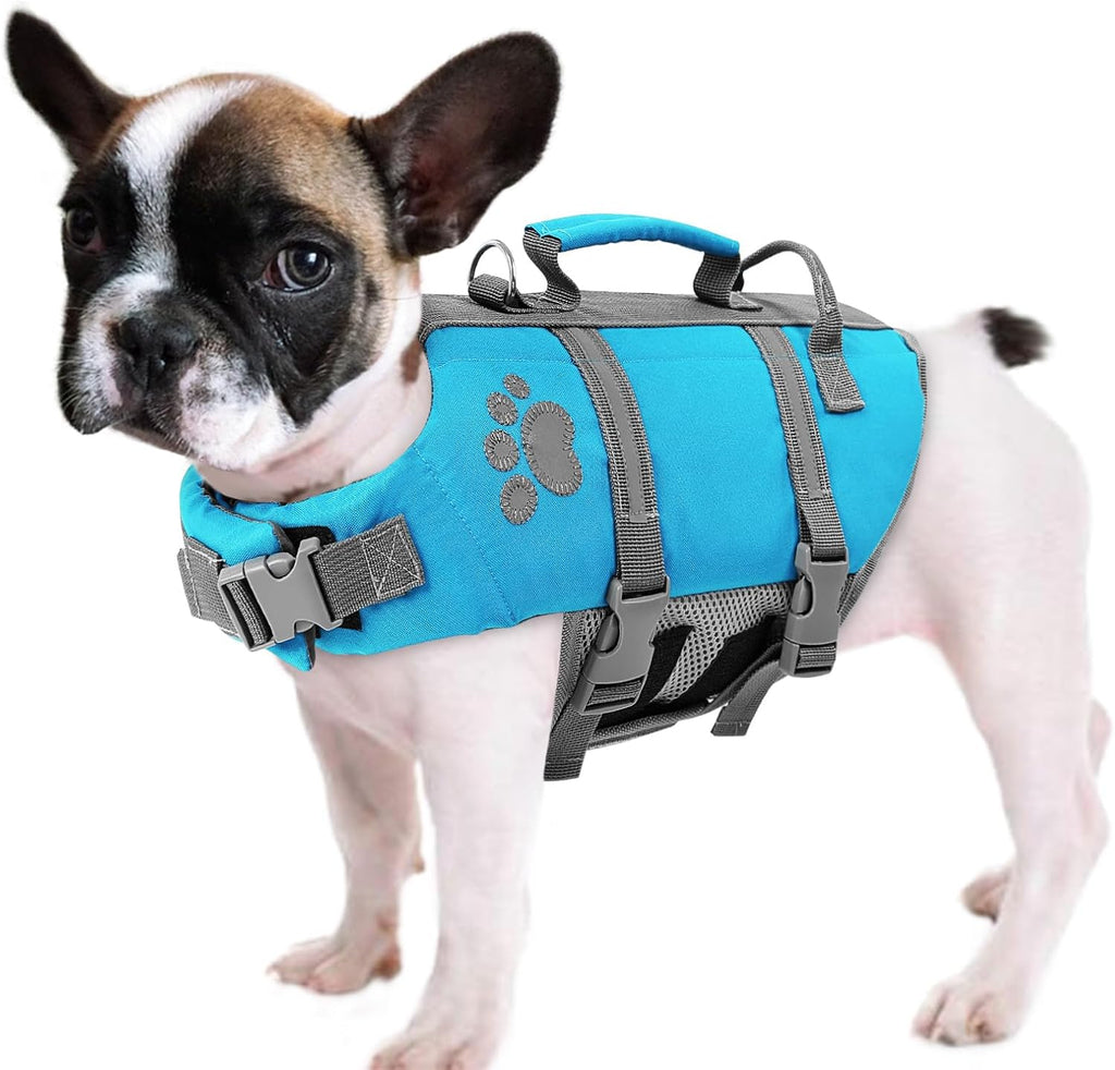 Queenmore Small Dog Life Jacket, Ripston Dog Life Vest, Small Doggie Life Vest for Swimming, Safety Puppy Swimming Vest with Handle, Puppy Preserver for Boating, Pet Lifesaver for Water Pool - Image 9
