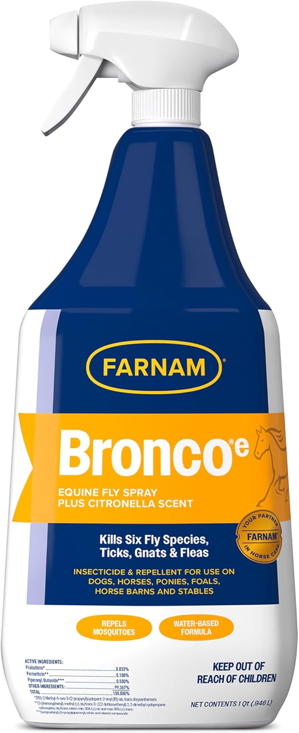 Farnam Bronco equine fly spray front view bottle