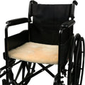 Natural Design medical sheepskin seat pad front view for pressure relief