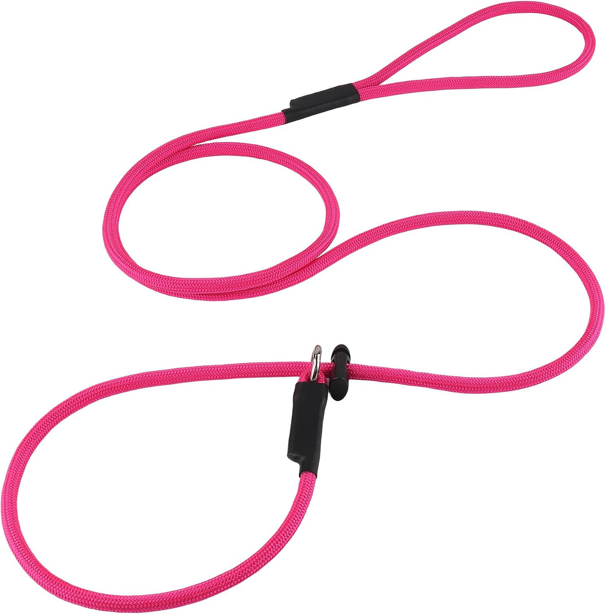 Slip Lead Dog Leash - Strong Nylon Training Rope with Spring-Loaded Adjustable Stopper - 5/16" x 4/5/6ft -No Pull Heavy Duty Leash for Small Medium Large Dogs(Black, 5 FT) - Image 14