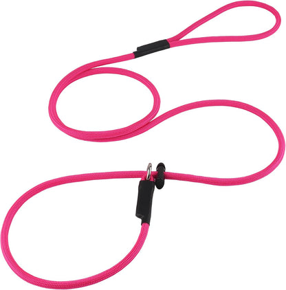 Slip Lead Dog Leash - Strong Nylon Training Rope with Spring-Loaded Adjustable Stopper - 5/16" x 4/5/6ft -No Pull Heavy Duty Leash for Small Medium Large Dogs(Black, 5 FT) - Image 14