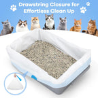 Fumoi cat litter liners sixty count installed inside an automatic self-cleaning waste drawer.
