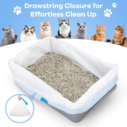 Fumoi cat litter liners sixty count installed inside an automatic self-cleaning waste drawer.