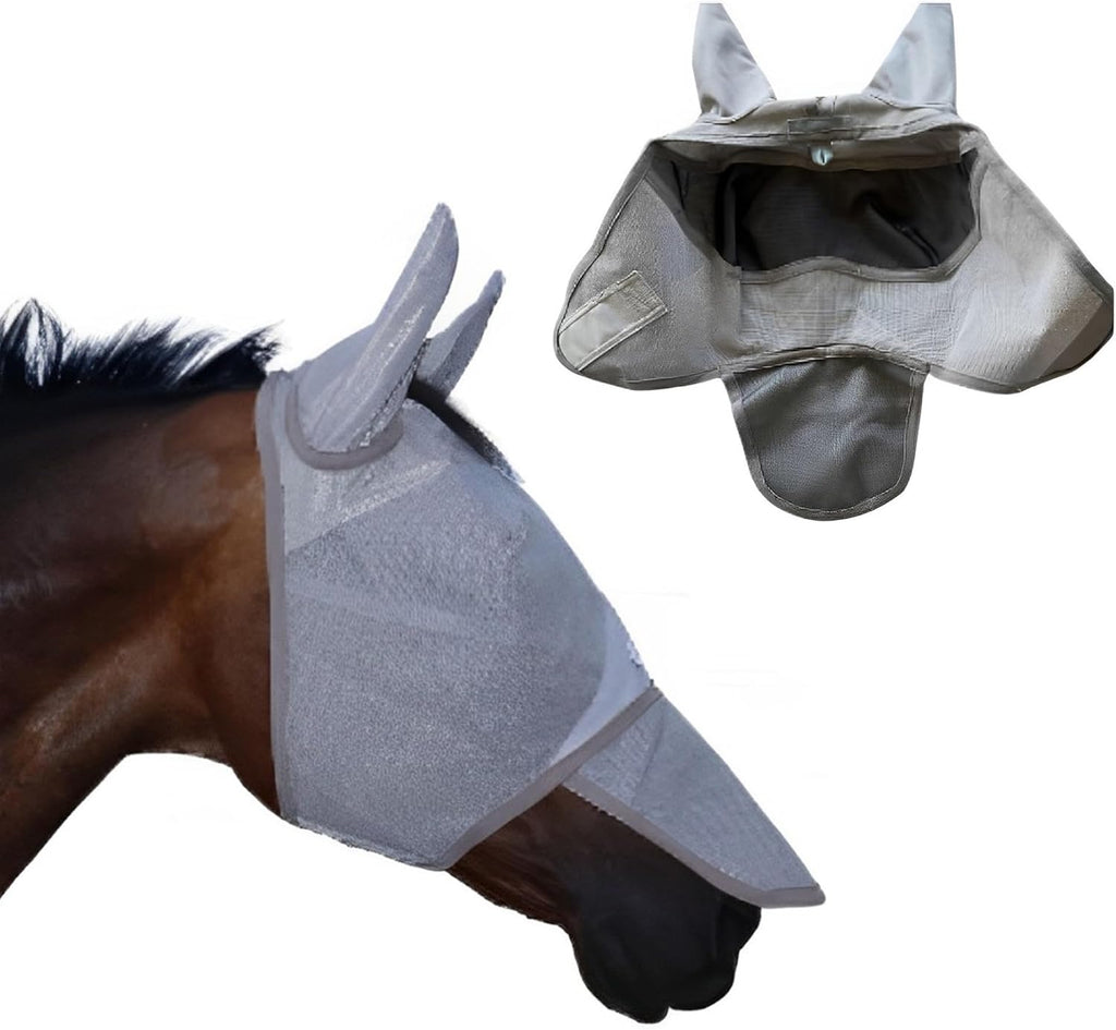 Cob Fly Mask with Ears - 95% UV Protection, Breathable Mesh, Reinforced Eye Clearance - Image 9