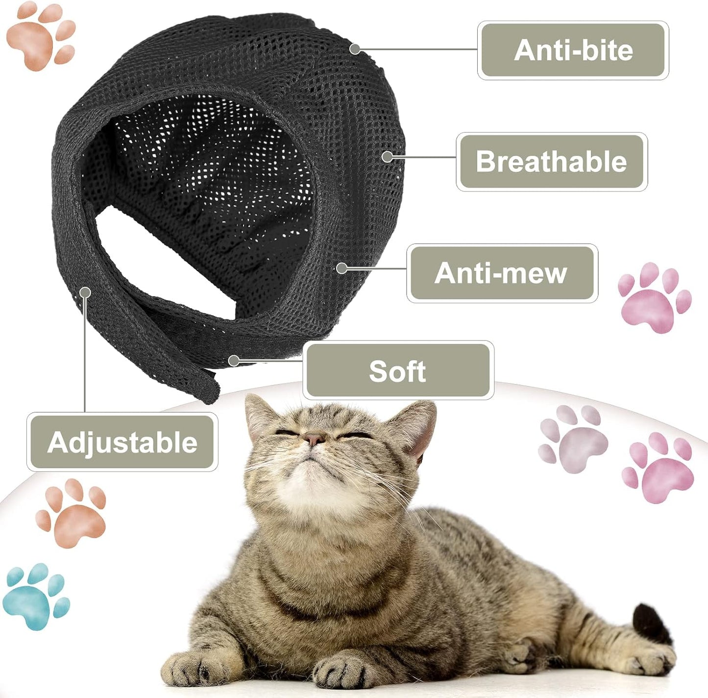 Kritkin pet grooming muzzle and mesh bag setup for anti bite protection.