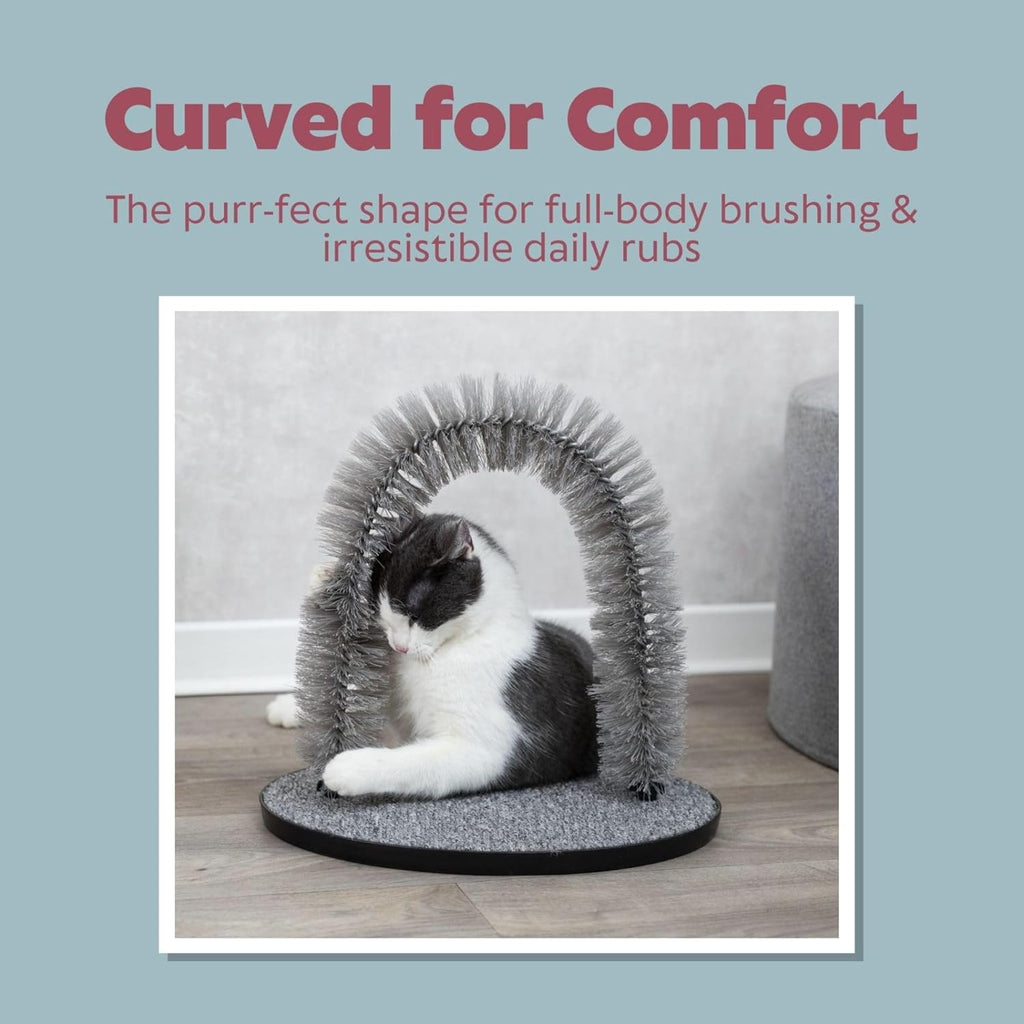 Side profile of the Trixie cat massager designed for indoor cats and kittens
