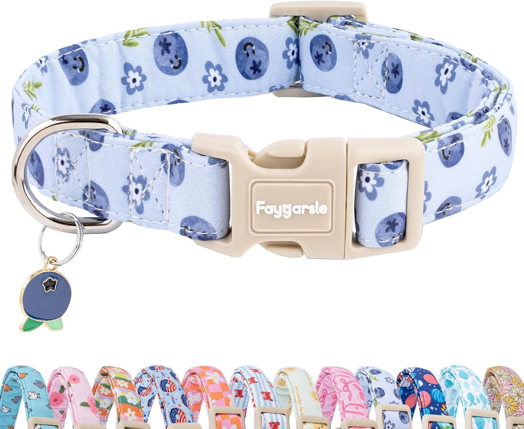 Faygarsle Cute Pink Bow Pattern Dog Collar for Summer Spring Design for Small Medium Large Dogs, S - Image 11