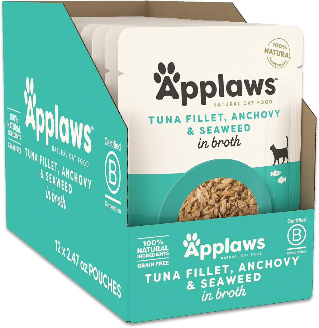 Applaws Natural Wet Cat Food in Broth, Limited and Natural Ingredients, High Protein with No Artificial Additives, Fish Variety Selection in Broth (12 x 2.47oz Pouches) - Image 11