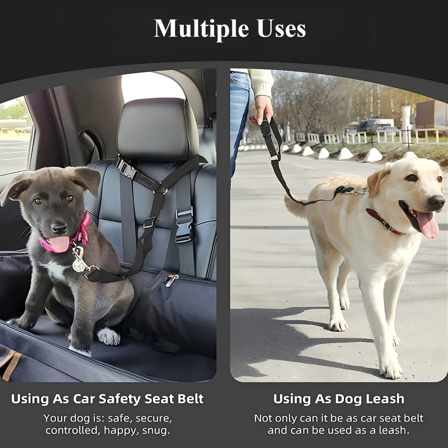 Pet safety harness attachment for vehicles